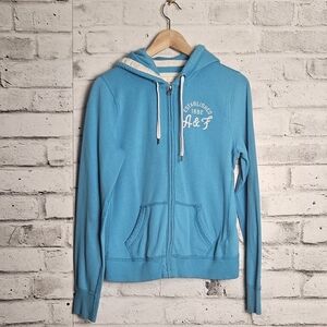 A&F Blue Zip-Up Hoodie | Y2K | 2000’s | SIZE L